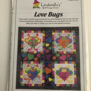 4/$15 Quilt Pattern Love Bugs